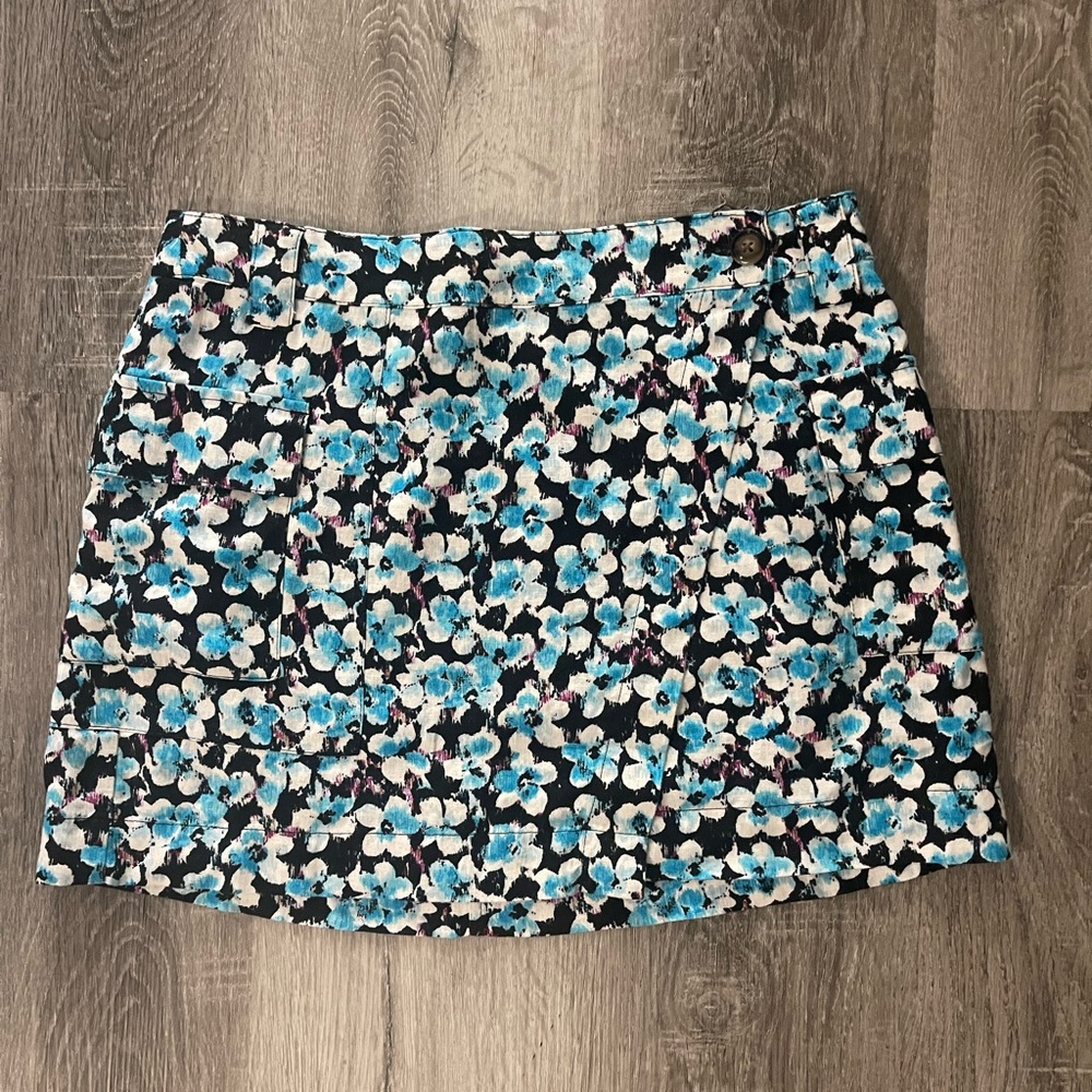 Floral mini wrap skirt
